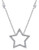Crislu Platinum Star Necklace - Silver