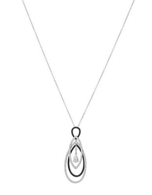 Nadri Orbit Crystal Pendant Necklace - Black