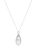 Nadri Orbit Crystal Pendant Necklace - Grey