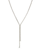 A.B.S. By Allen Schwartz Faceted Lariat Necklace - Silver