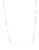 Nadri Long Necklace with Stationed Crystals and Pearls - Silver