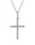 Swarovski Cross Bezel Pendant - silver