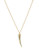 Kenneth Jay Lane Horn Pendant Spiral Chain Necklace - Gold
