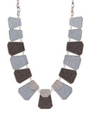 A.B.S. By Allen Schwartz Embellished Glitter Collar Necklace - Multi Coloured
