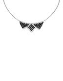 Swarovski Silver Tone Swarovski Crystal Collar Necklace - Black