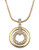 Swarovski Circle Pendant - Gold