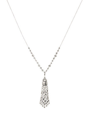 Carolee Embellished Y Pendant Necklace - silver