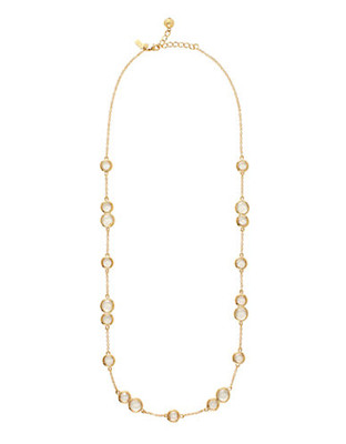 Kate Spade New York Crystal Confetti Long Necklace - WHITE