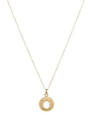 Gerard Yosca Long Coin Pendant Necklace - Gold