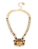 Betsey Johnson Leopard Frontal Necklace - Leopard