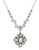 Haskell Purple Label Stone Pendant Necklace with Satin Rope and Rhinestone Chain - White