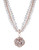 Betsey Johnson Multi Row Pave Floral Necklace - Multi Coloured
