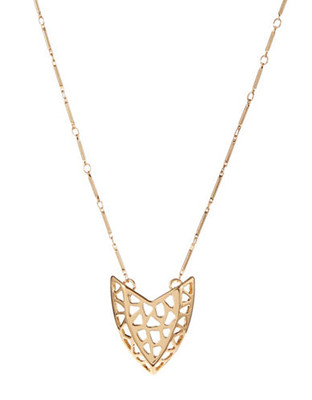 Kara Ross Cut Out Arrow Pendant Necklace - Gold