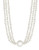 Kenneth Jay Lane Triple Strand Pearl Collar Necklace - White