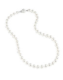 Nadri 8mm 18 Inch Pearl Framed Clasp Necklace - White