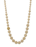Carolee Long Graduated Ball Necklace - gold