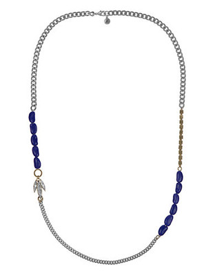 Sam Edelman Bead Station Necklace - Blue
