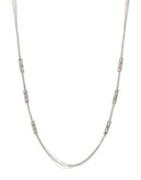 A.B.S. By Allen Schwartz Rhinestone Bar Necklace - Silver