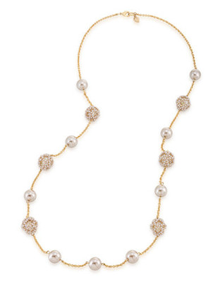 Carolee Champagne Bubbles Illusion Necklace Gold Tone  Necklace - Gold