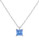 Flawless Blue Solitaire Pendant - Blue