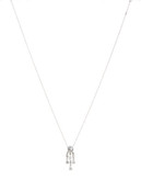 Nadri Cubic Zirconia Linear Drop Pendant Necklace - Silver