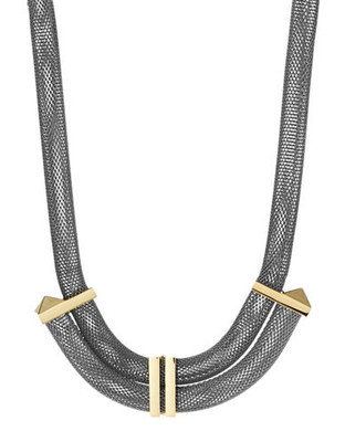 Vince Camuto Mesh Chain Collar Necklace - Grey