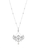 Nadri Flower Pendant with Pear Accents - Pearl