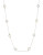 Nadri Simulated Pearl and Faux Crystal Necklace - SILVER