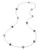 Carolee Cosmic Reflections 36 Inch Blue Rondelle Illusion Necklace - Silver