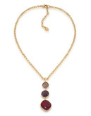 Carolee Berry Chic Linear Pendant Necklace - Red