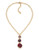 Carolee Berry Chic Linear Pendant Necklace - Red