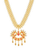 Kenneth Jay Lane S Hook necklace - Coral