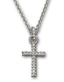 Swarovski Mini Cross Pendant - Silver