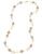 Carolee Mini Make Over Linked Illusion Suede Pearl Necklace - Gold