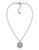 Carolee Deco Nights Octagon Pendant Necklace Silver Tone Crystal Pendant Necklace - Silver