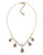 Carolee Simply Amethyst Teardrop Crystal Necklace Gold Tone Crystal Collar Necklace - Purple