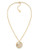 Carolee Word Play Shake Dont Stir LOVE Pendant Necklace Gold Tone No Stone Pendant Necklace - Gold