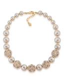 Carolee Champagne Bubbles Collar Necklace Gold Tone Collar Necklace - Gold