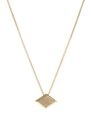 Trina Turk Pave Diamond Pendant Necklace - Gold