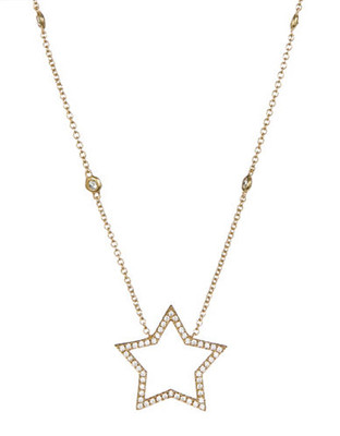 Crislu Gold Star Necklace - Gold