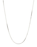 Expression Sterling Silver Side Mirror Snake Chain Necklace - Silver
