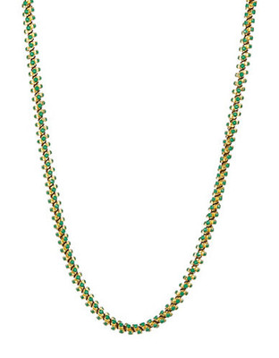 Kenneth Jay Lane S Hook Necklace - Green