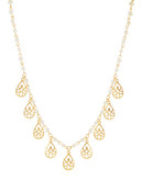 Lauren Ralph Lauren Jaipur collection 16 Inch Pearl Teardrop Necklace - Gold
