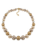 Carolee Cosmic Reflections Graduated Tonal Gold Pearl Necklace - Gold