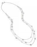 Robert Lee Morris Soho Touch of Pave Metal Multi Strand Necklace - Silver