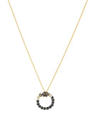 Kenneth Jay Lane Elephant Magnifying Glass Pendant Necklace - Gold