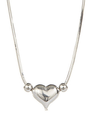 Expression Sterling Silver Heart Slider Necklace - Silver