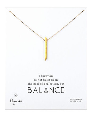 Dogeared Balance Collection Gold Plated  No Stone Pendant Necklace - Gold
