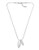 Skagen Denmark Ditte Two Stone White Glass Stainless Steel Pendant Necklace  Silver Tone Pendant Necklace - Silver