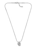 Skagen Denmark Sofie Crystal Silver Tone Stainless Steel Pendant Necklace  Silver Tone Pendant Necklace - Silver